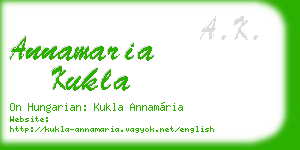 annamaria kukla business card